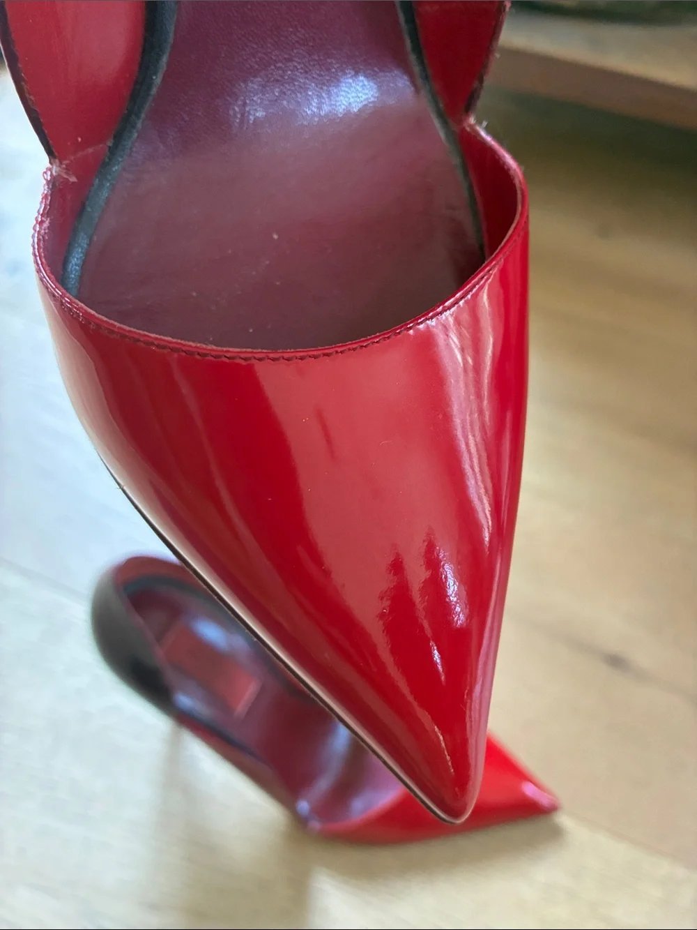Valentino Red Patent Pointed Toe Pumps 37 EU / 7 US